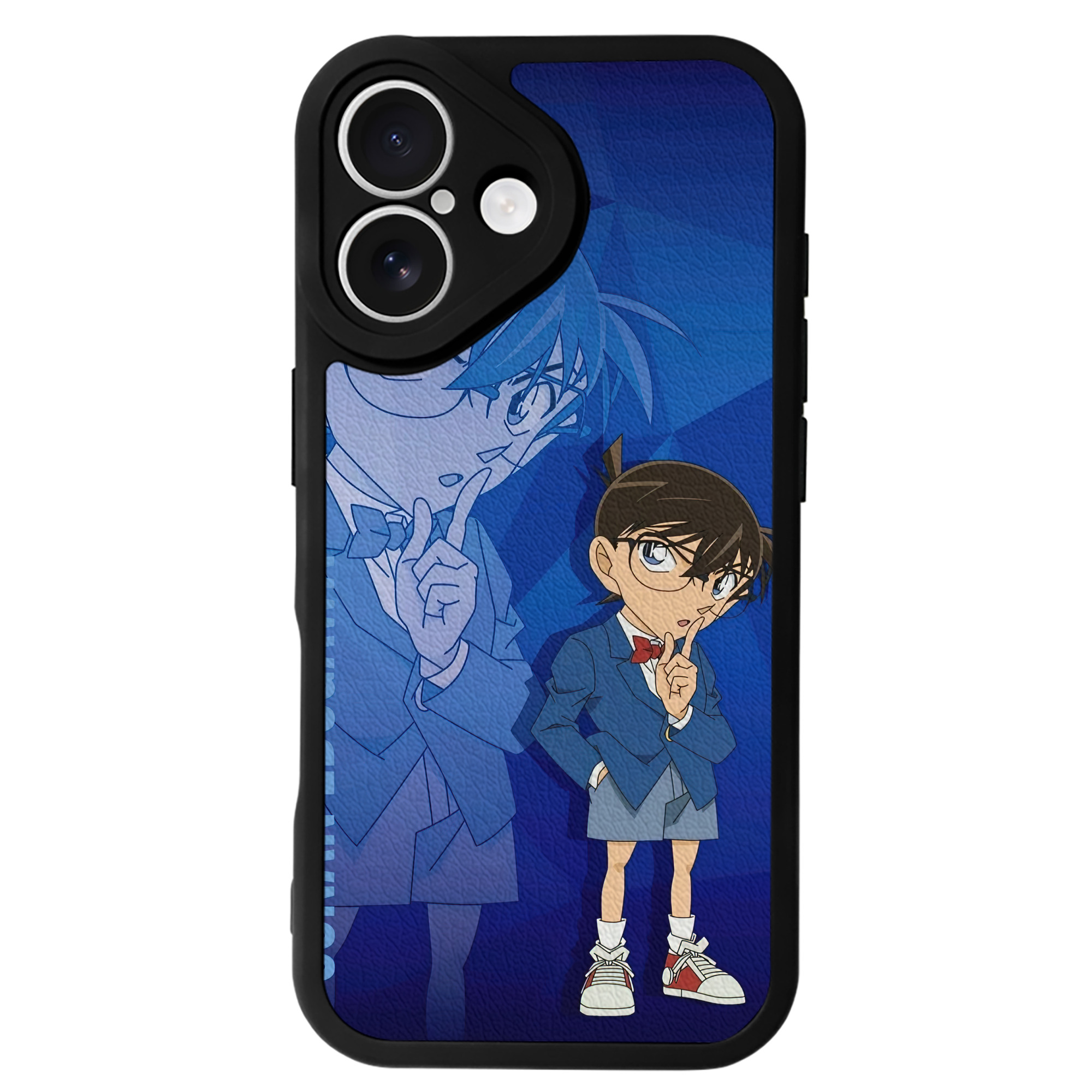 （画像用） 名探偵コナン Detective Conan 【iPhone 16シリーズ対応】シリコンスマホケース（レザー調） 材質：シリコン